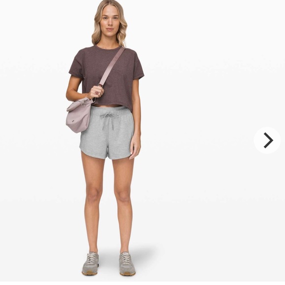 New Lululemon Inner Glow Short 3" * Modal size 6 Heathered Core Light Grey - Picture 3 of 11